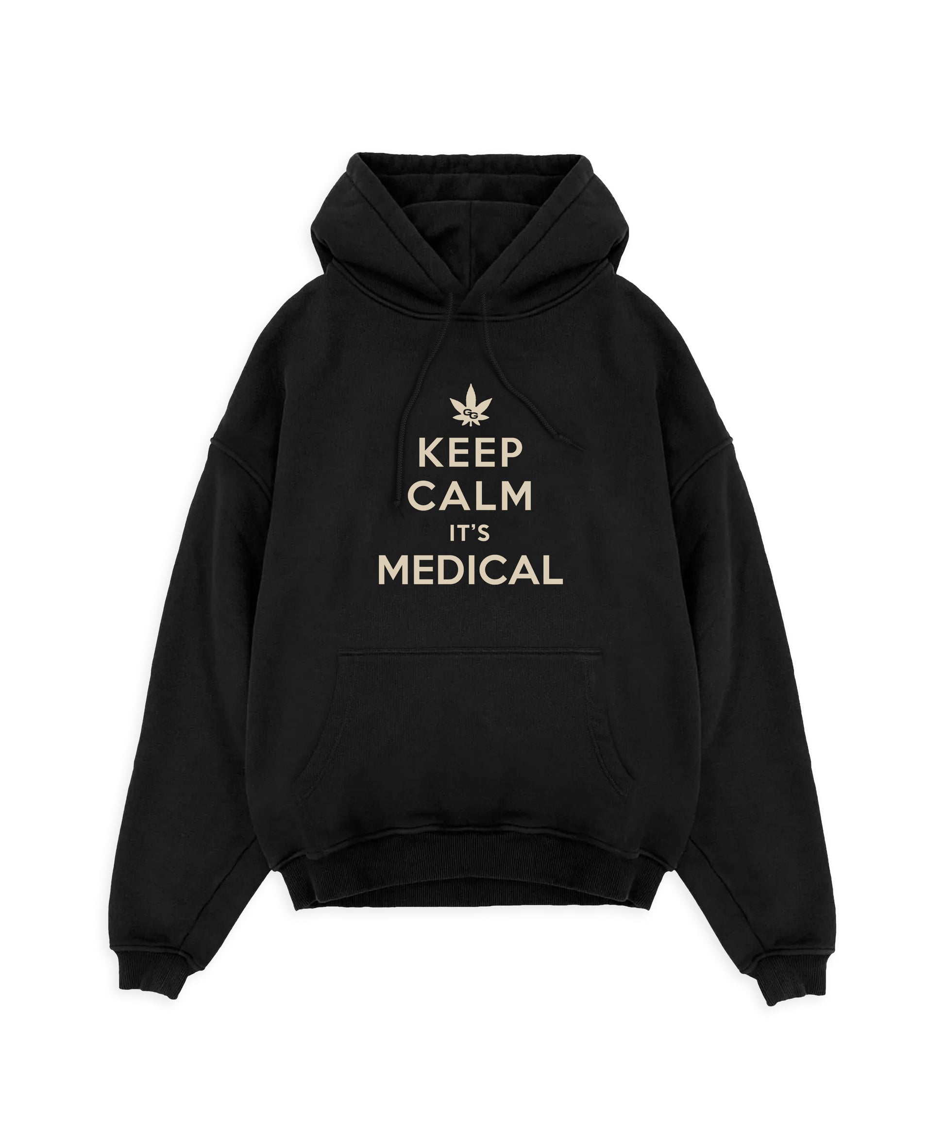 THE GANJA GURU - KEEP CALM BLACK HOODIE