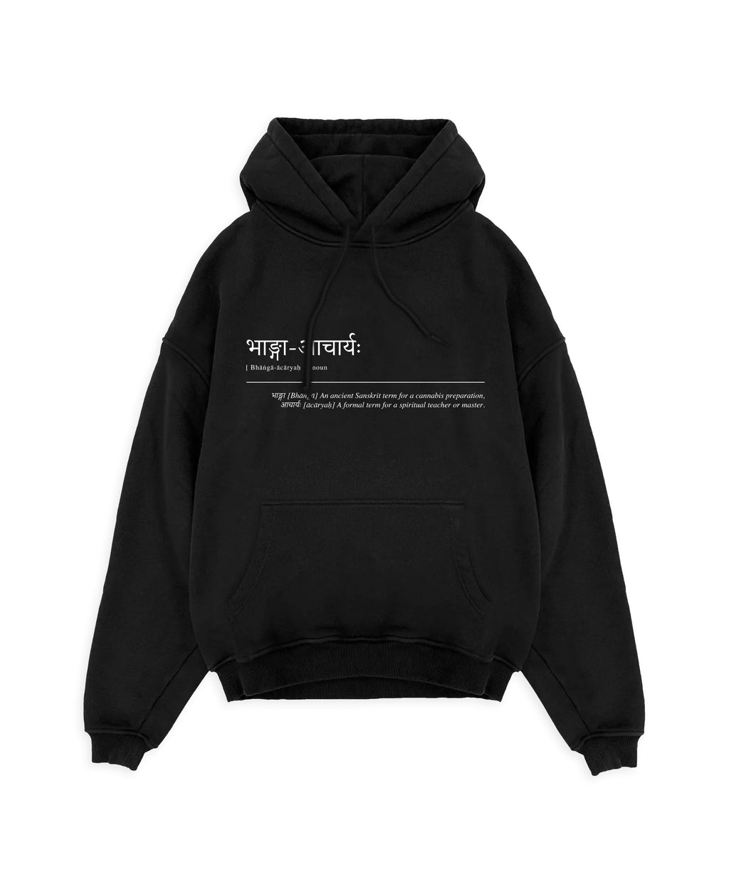 BHANG-ACHARYA - BLACK DEFINITION HOODIE
