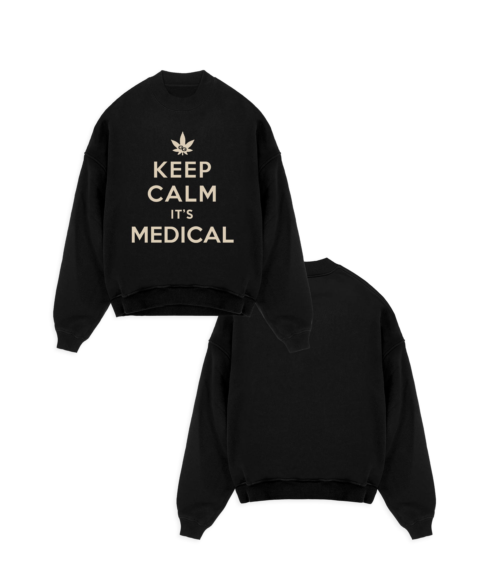 THE GANJA GURU - KEEP CALM BLACK SWEATSHIRT