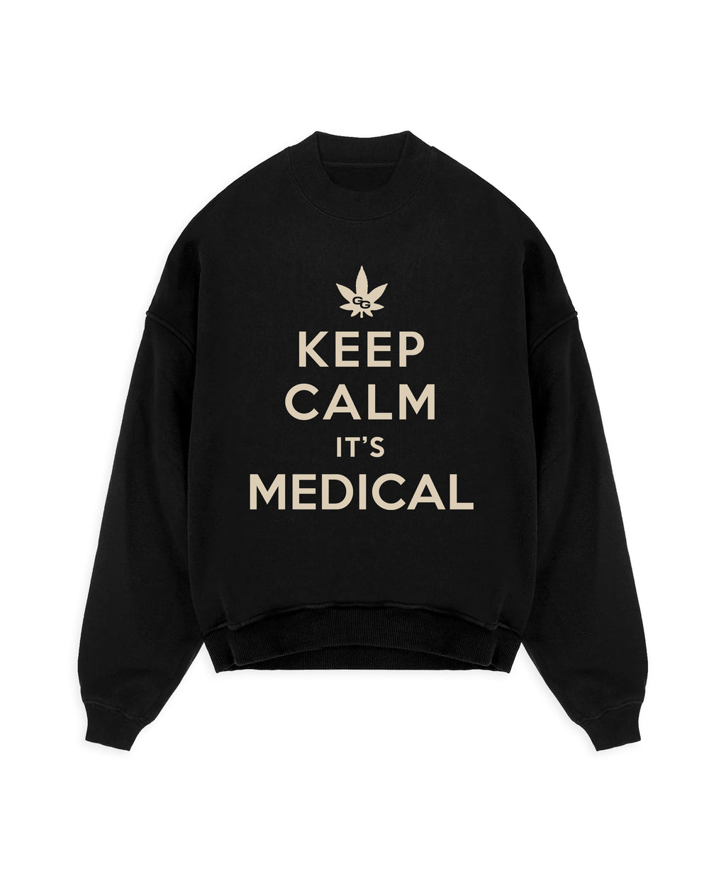 THE GANJA GURU - KEEP CALM BLACK SWEATSHIRT