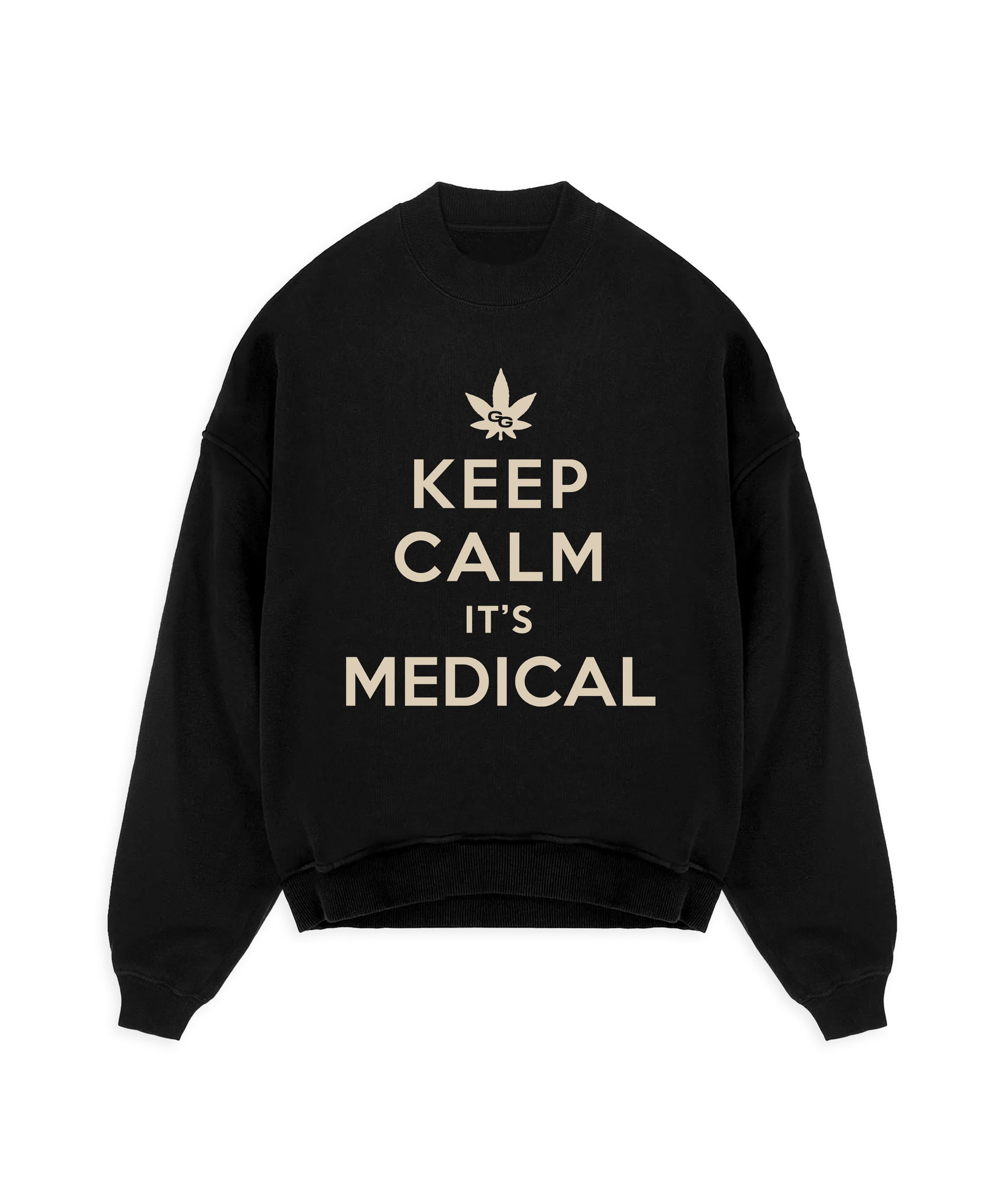 THE GANJA GURU - KEEP CALM BLACK SWEATSHIRT