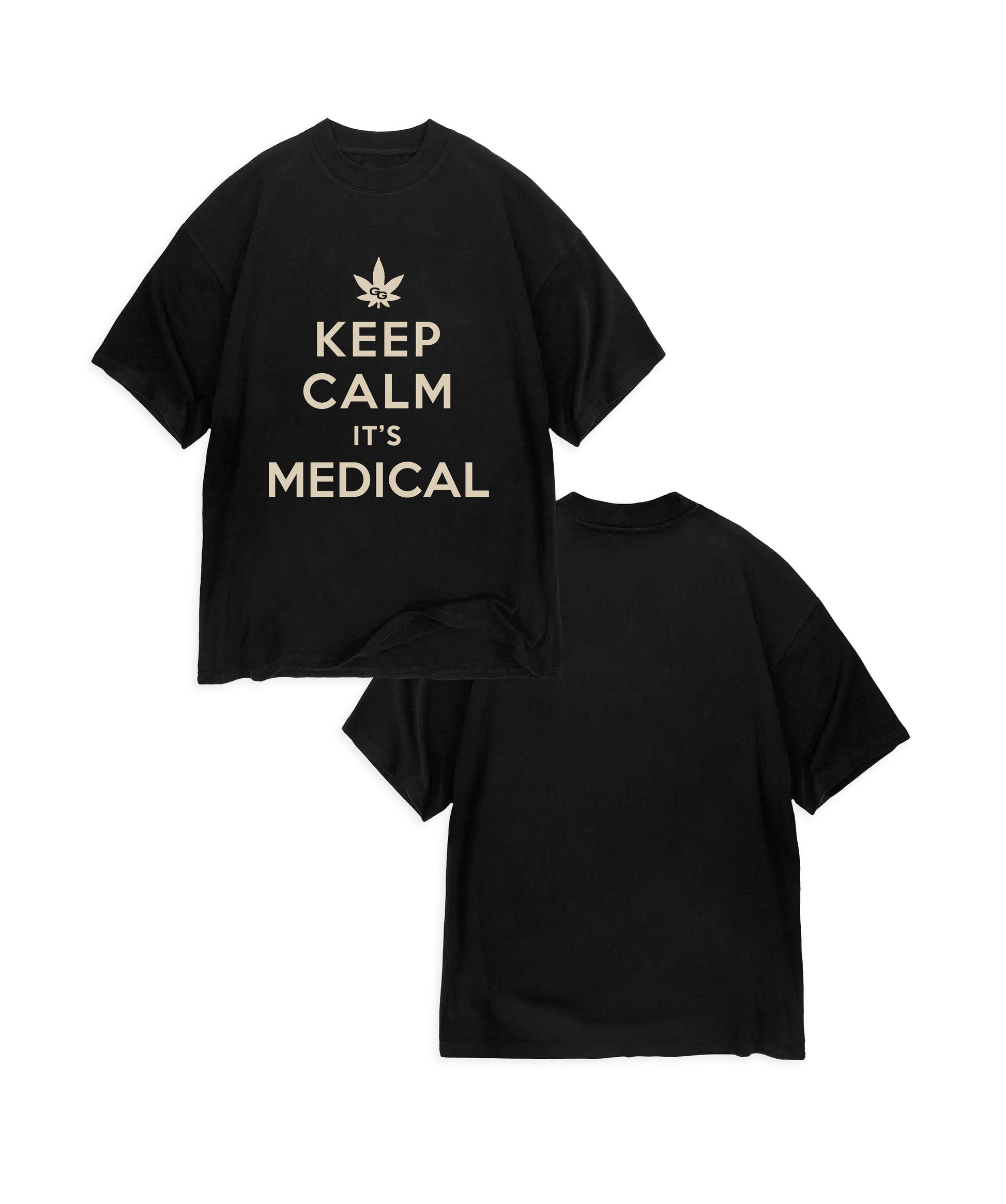 THE GANJA GURU - KEEP CALM BLACK T-SHIRT