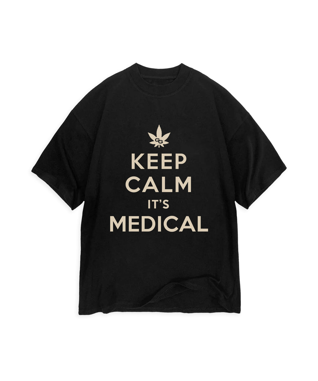 THE GANJA GURU - KEEP CALM BLACK T-SHIRT