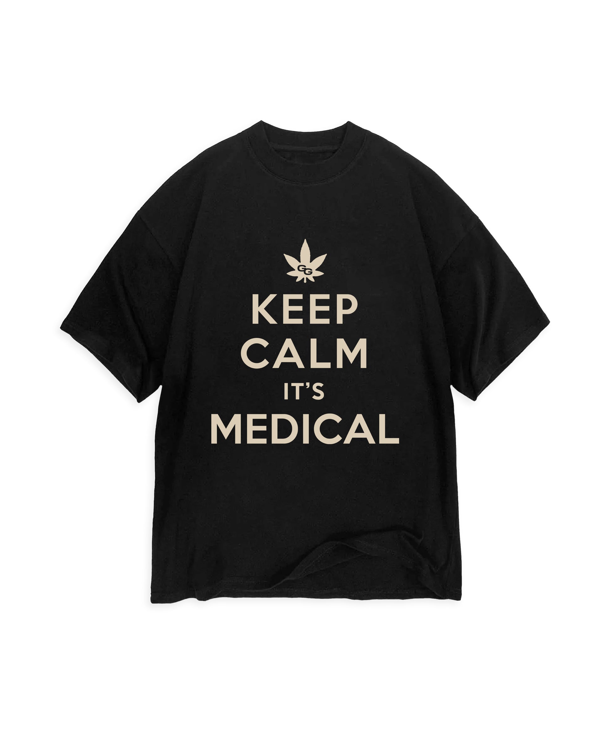 THE GANJA GURU - KEEP CALM BLACK T-SHIRT