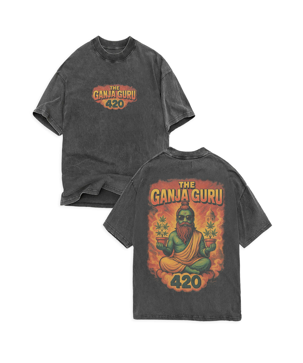 THE GANJA GURU - BOLLYWOOD WASHED T-SHIRT