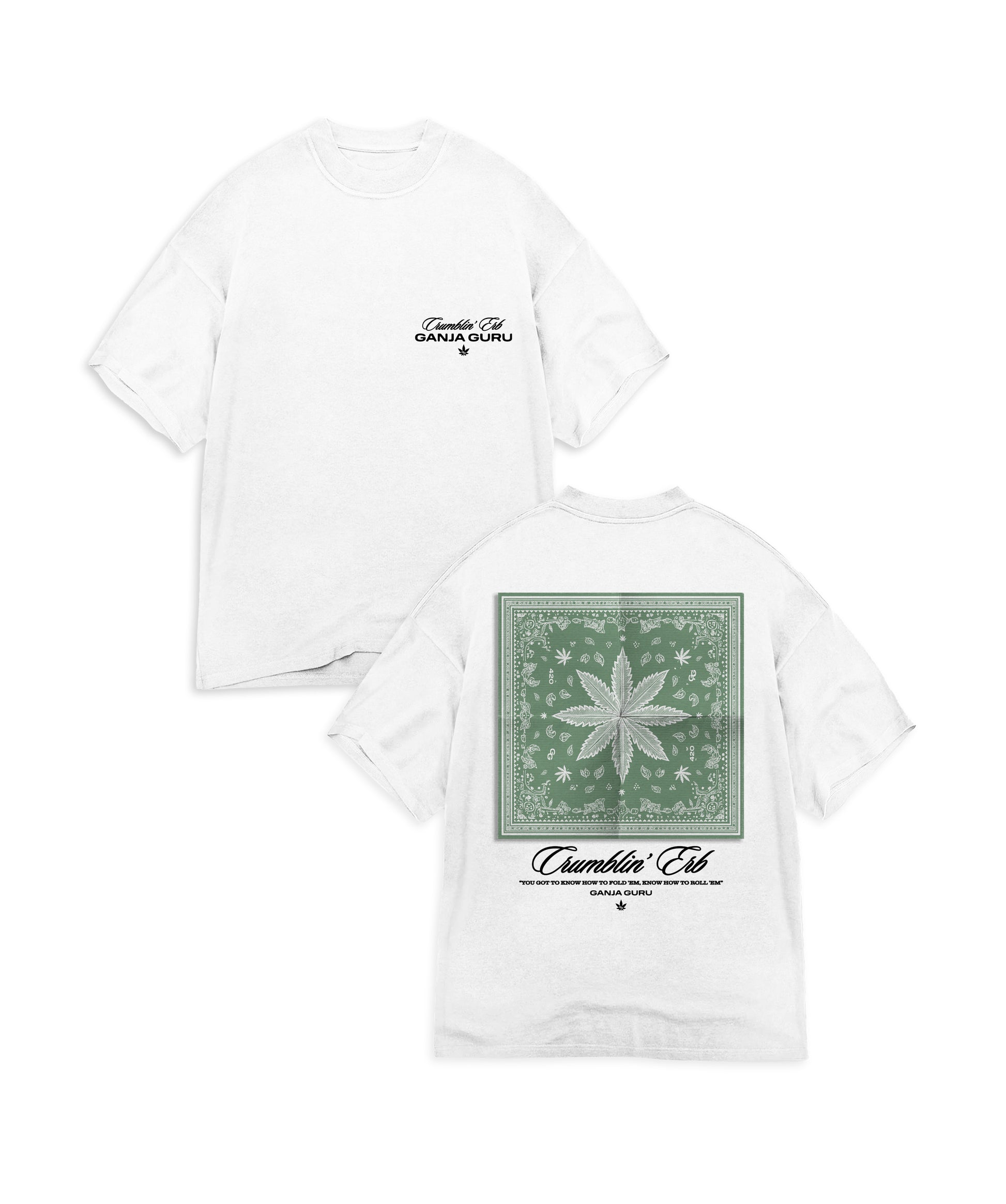 THE GANJA GURU - FOLD EM T-SHIRT