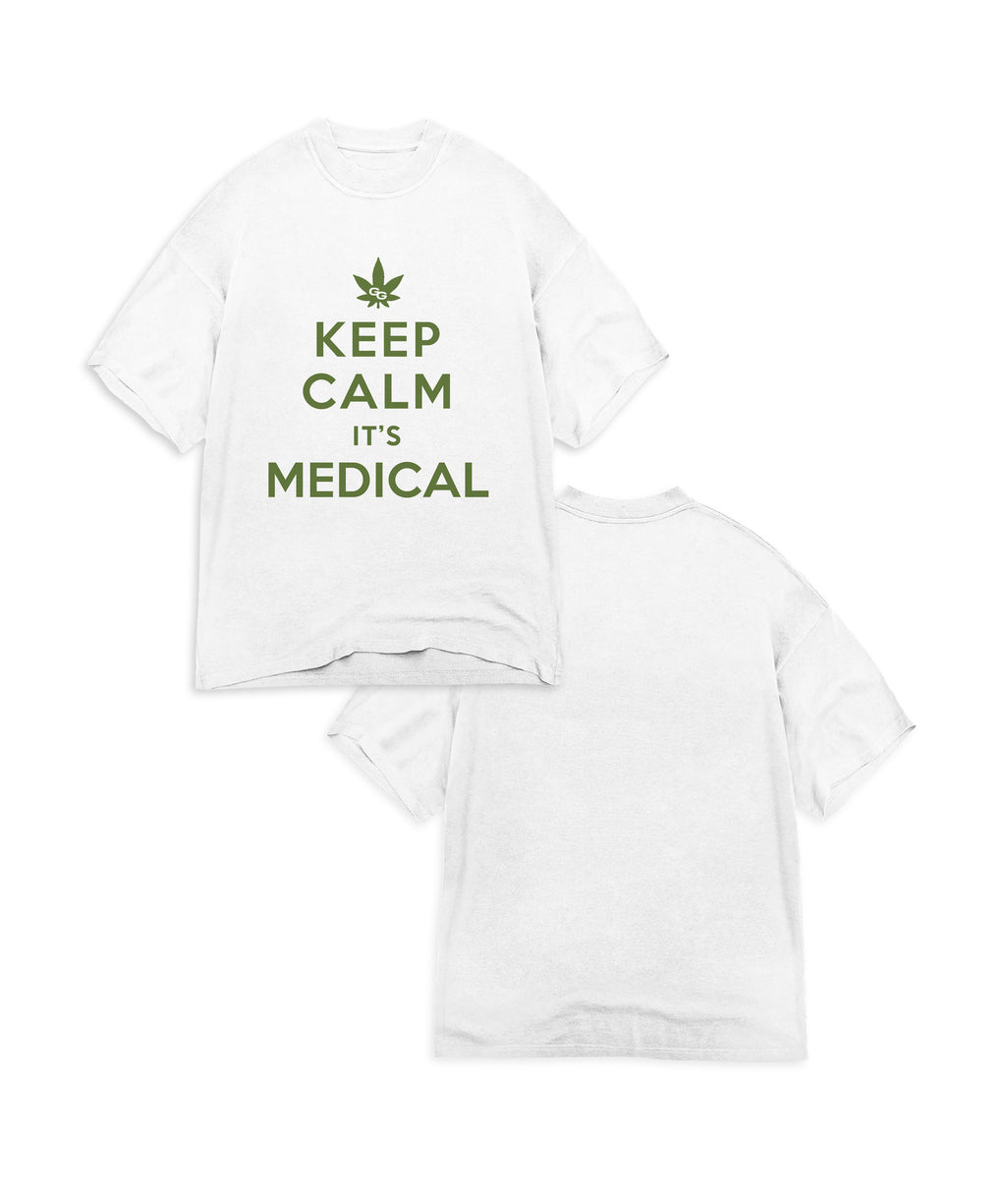 THE GANJA GURU - KEEP CALM WHITE T-SHIRT