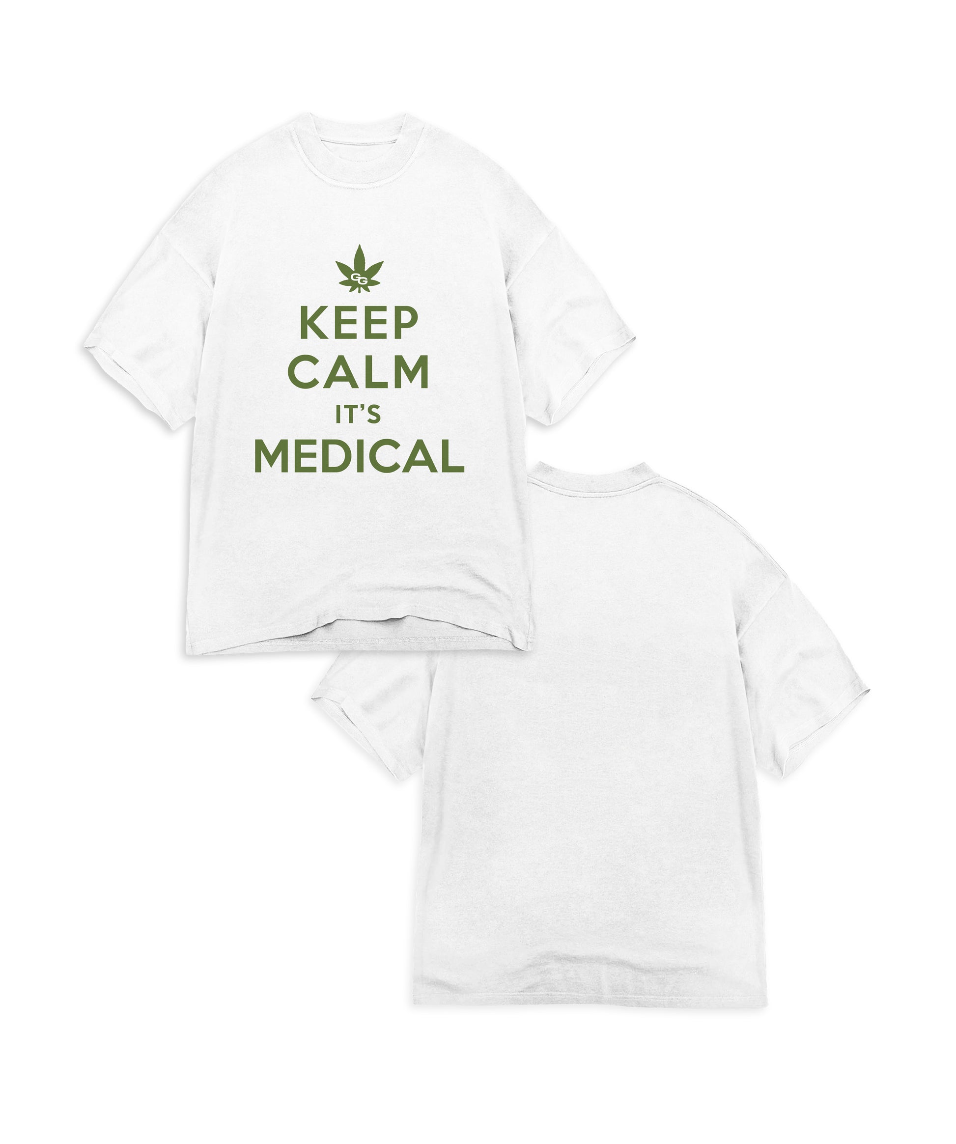 THE GANJA GURU - KEEP CALM WHITE T-SHIRT