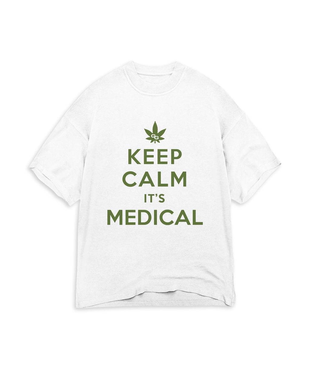 THE GANJA GURU - KEEP CALM WHITE T-SHIRT