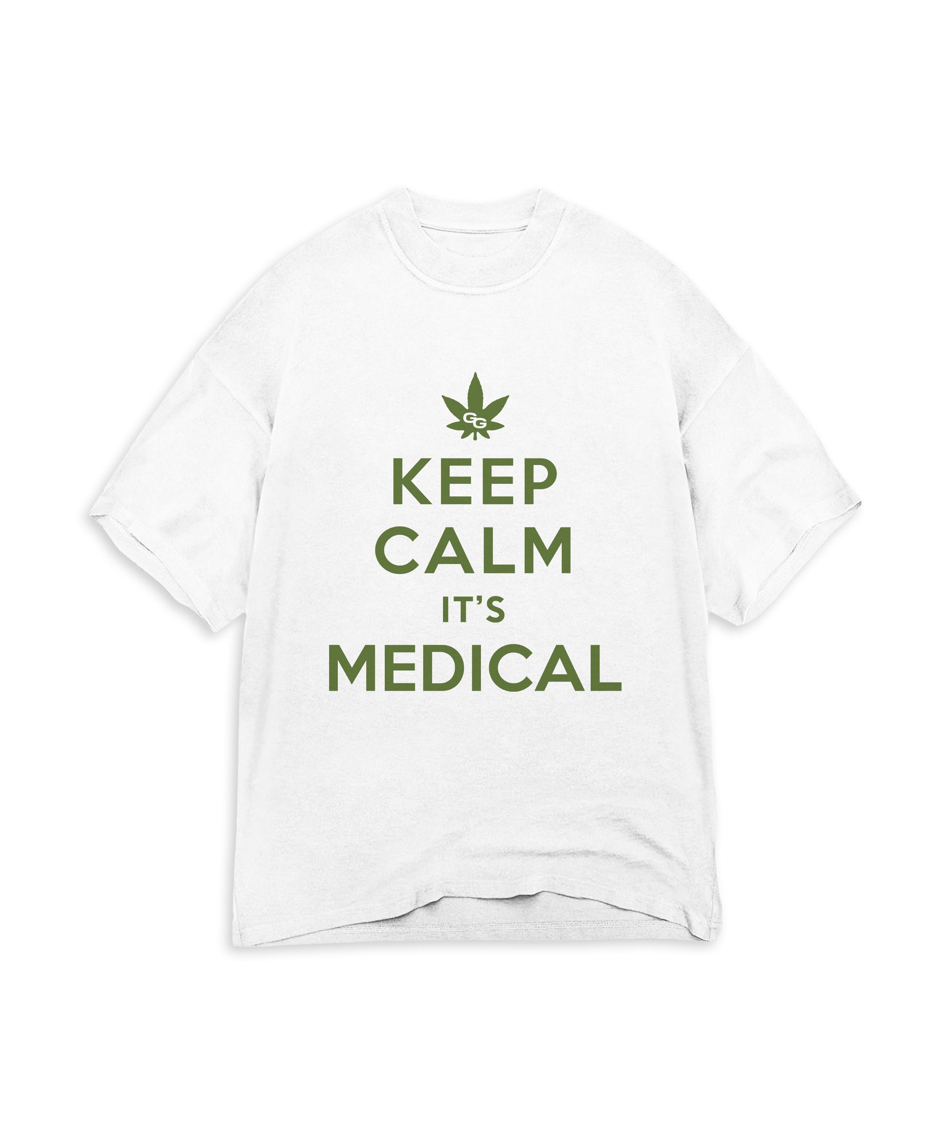 THE GANJA GURU - KEEP CALM WHITE T-SHIRT